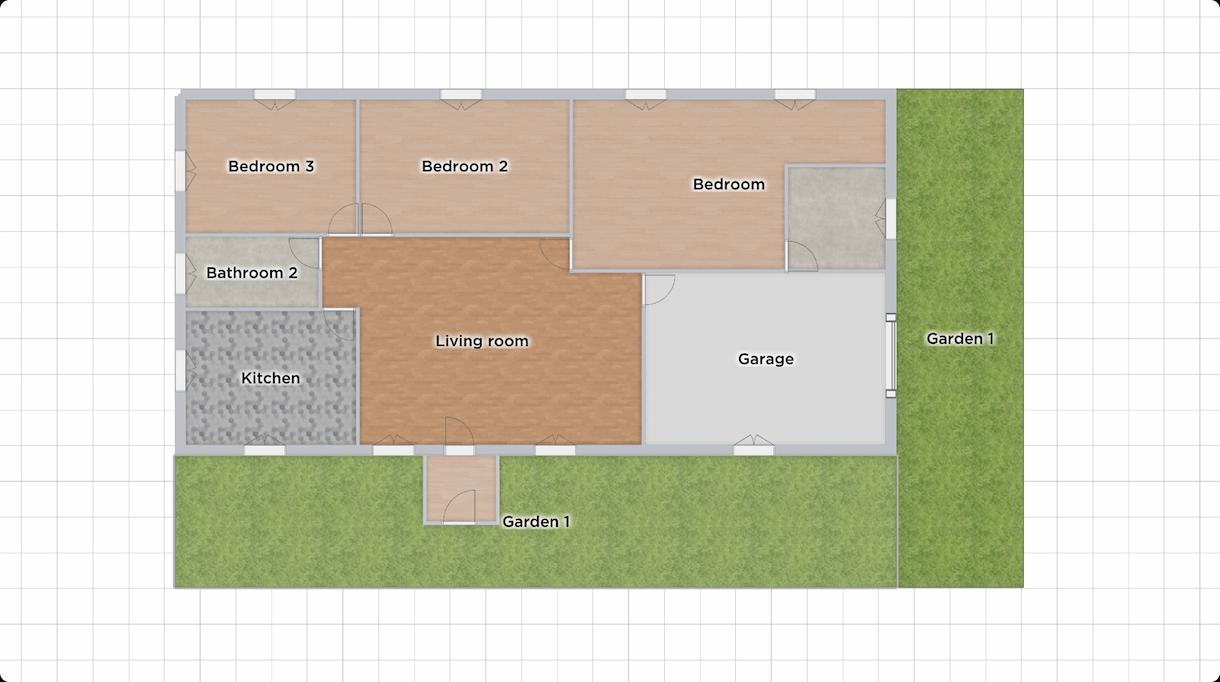A 2D plan of a house made on homebyme