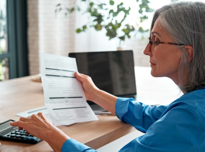 A professional looking at an income