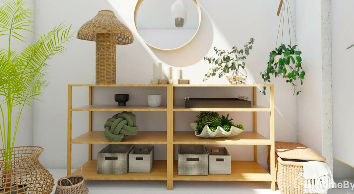 Beautiful wooden bookshelves created with 3DByMe